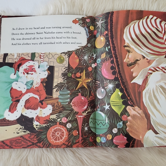 VTG 1960 NIGHT BEFORE CHRISTMAS Whitman Giant Tell a Tale Book Clement C Moore - Picture 11 of 16